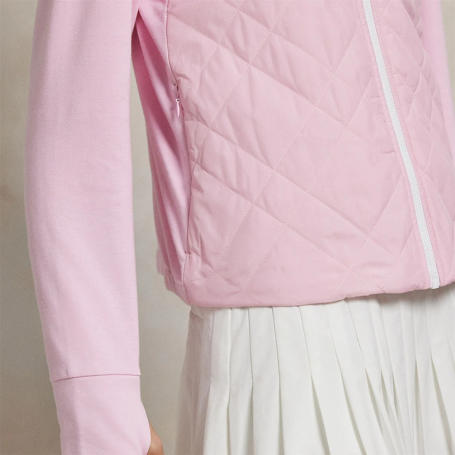 RLX Full Zip Cropped Tech Terry Jacket Garden Pink