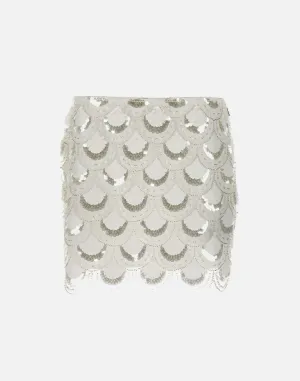 Rotera Birger Christensen White paljett minikjol