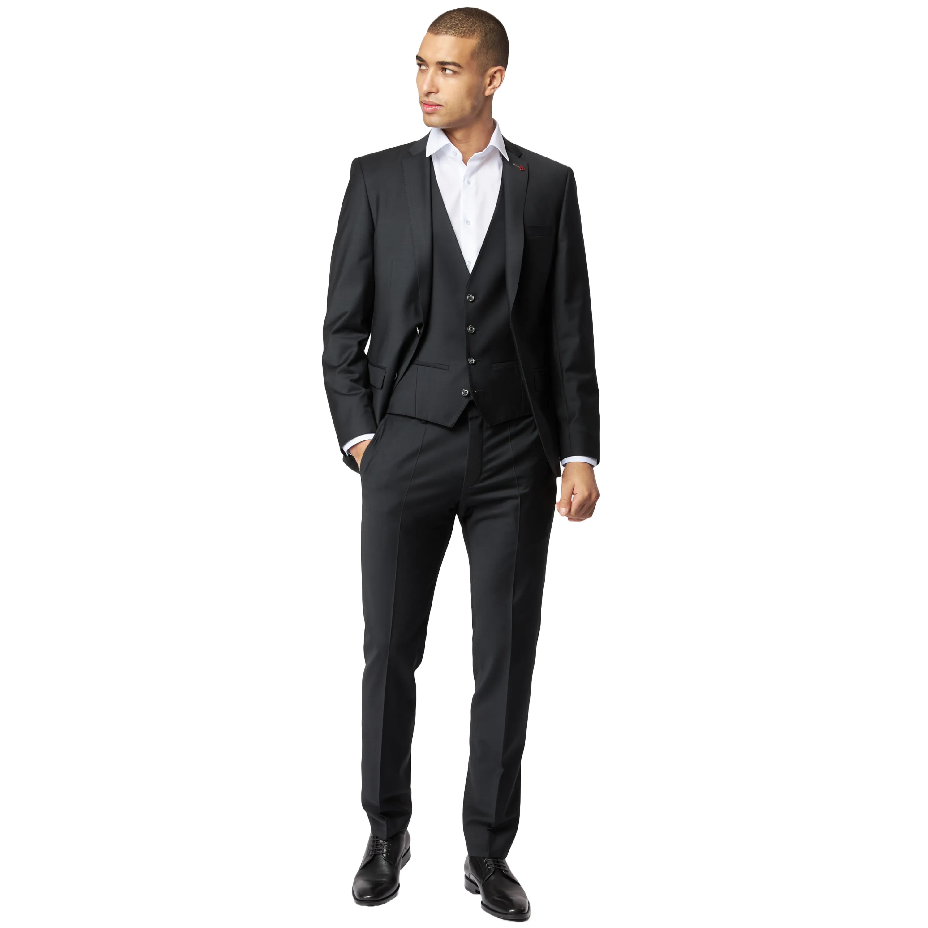 Roy Robson Slim Fit Freestyle Suit Jacket - Black