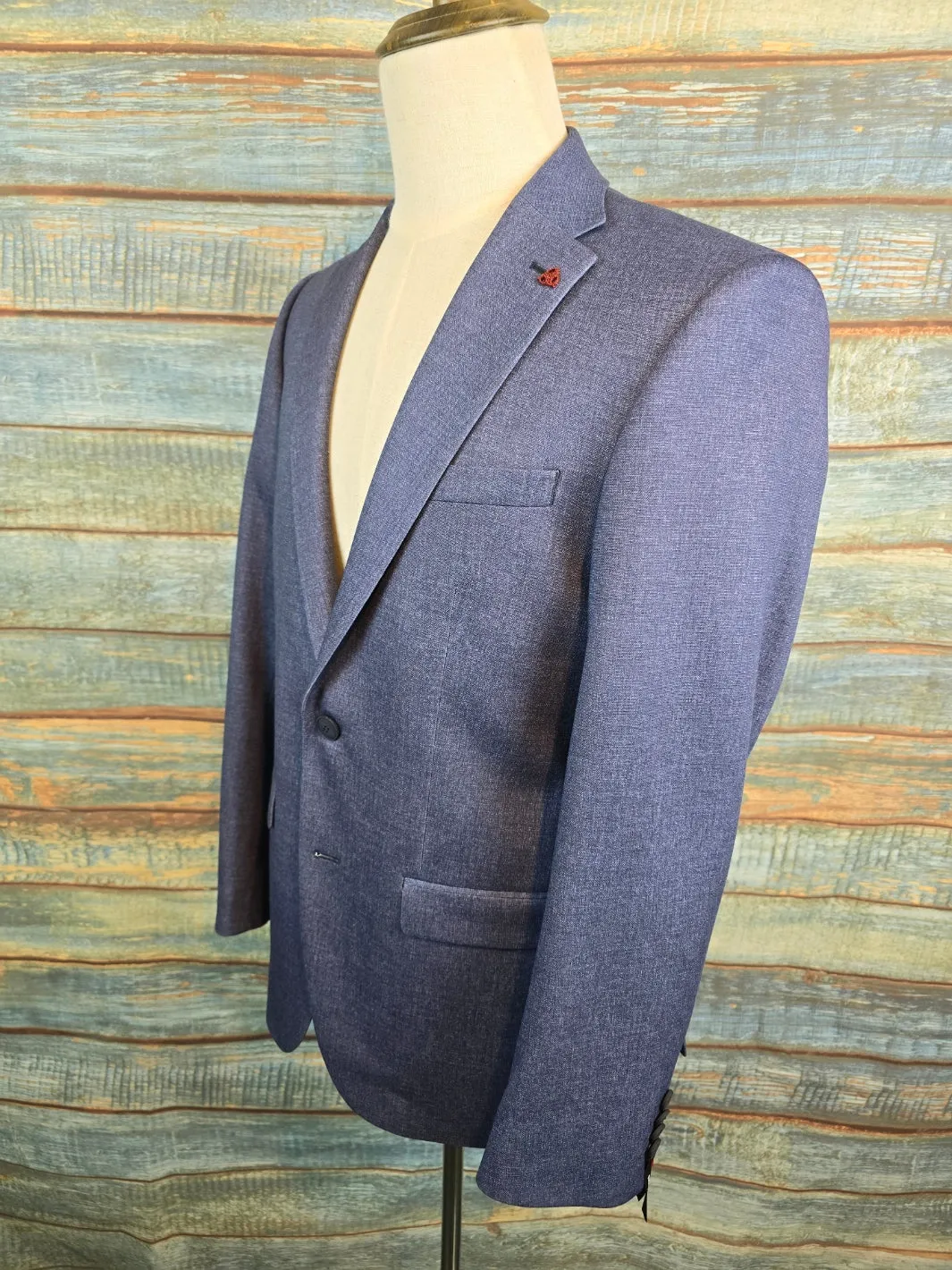 Roy Robson Slim Fit Navy 2 button Jersey Suit