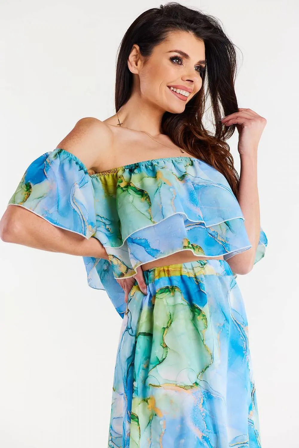 Ruffled Chiffon Luxe Blouse