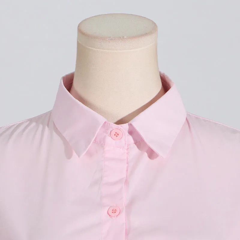 Ruffled Elastic Waist Short-Sleeved Shirt
