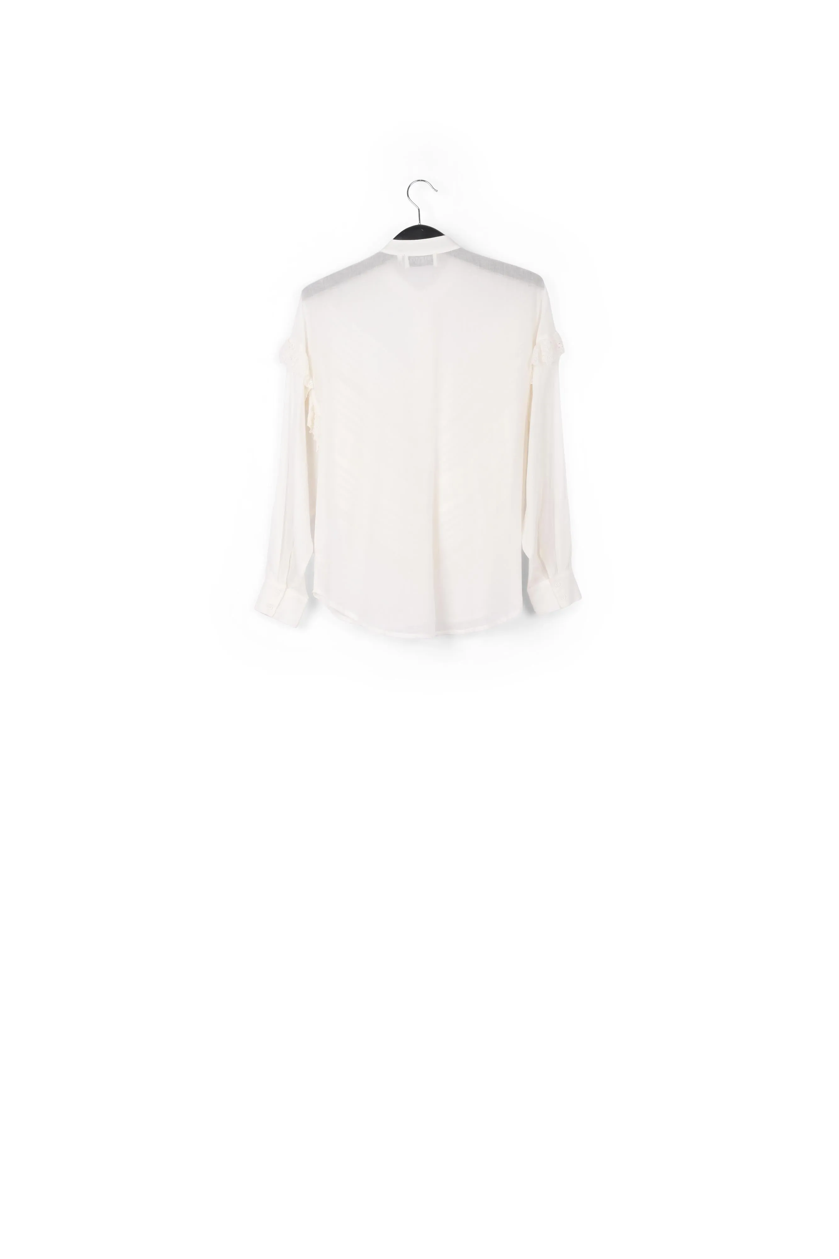 Ruffled off white shirt
