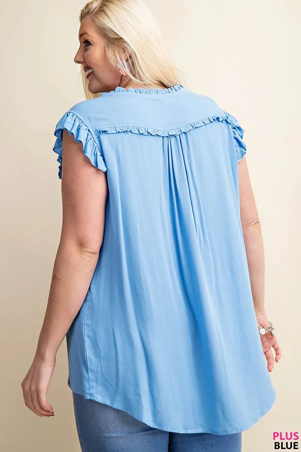 Ruffled Sleeve Top