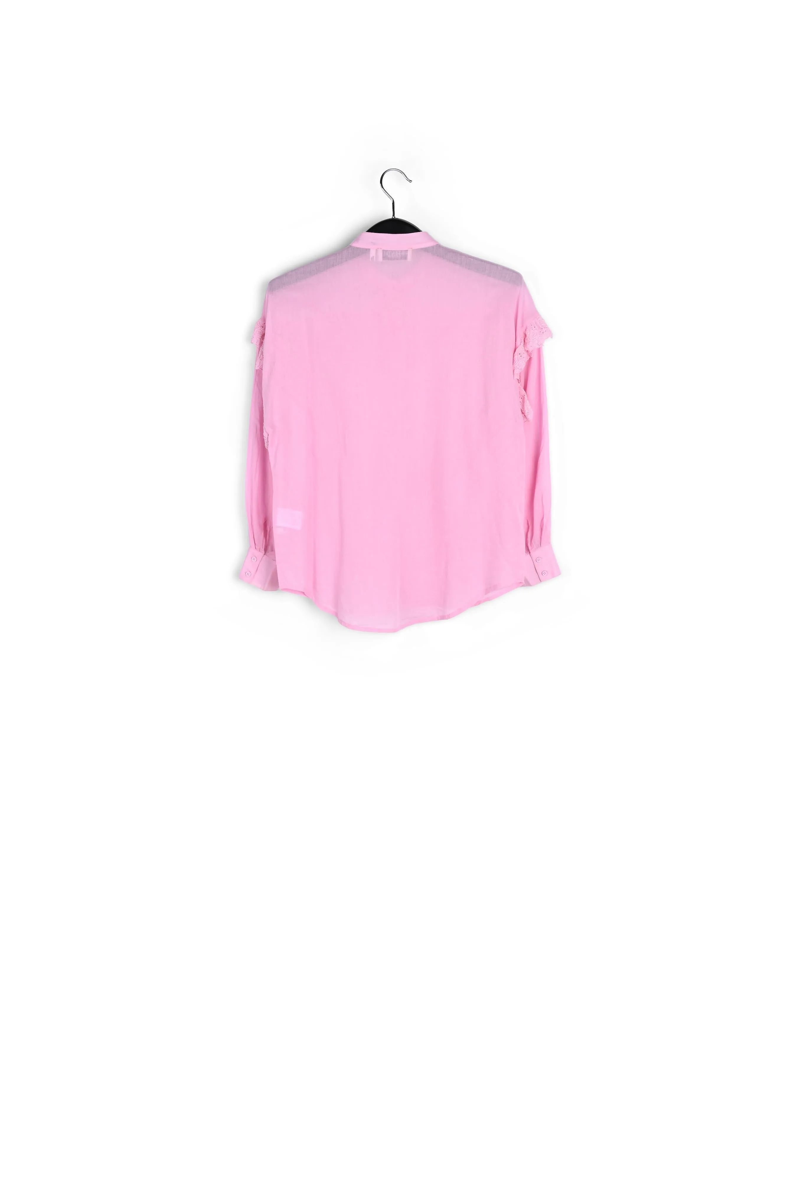 Ruffled soft pink shirt