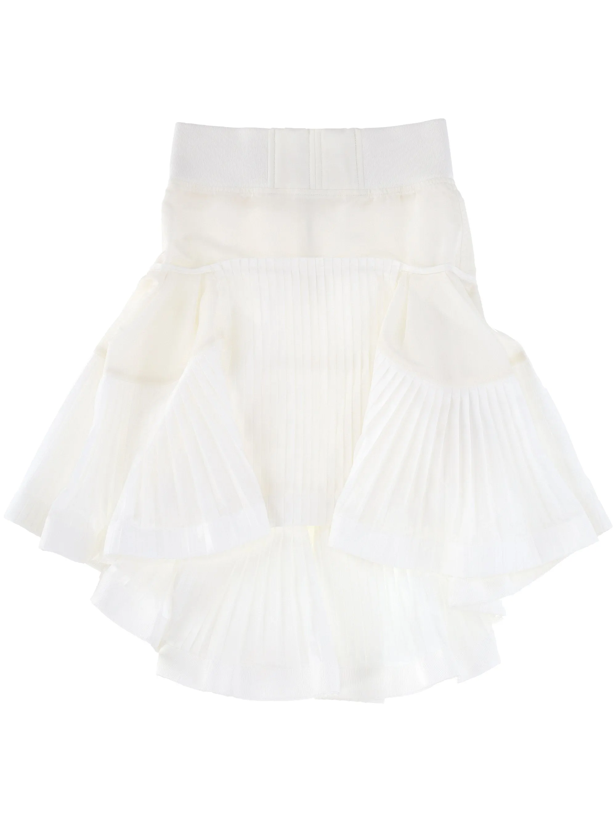 SACAI BEIGE HÖG Låg veckad kjol