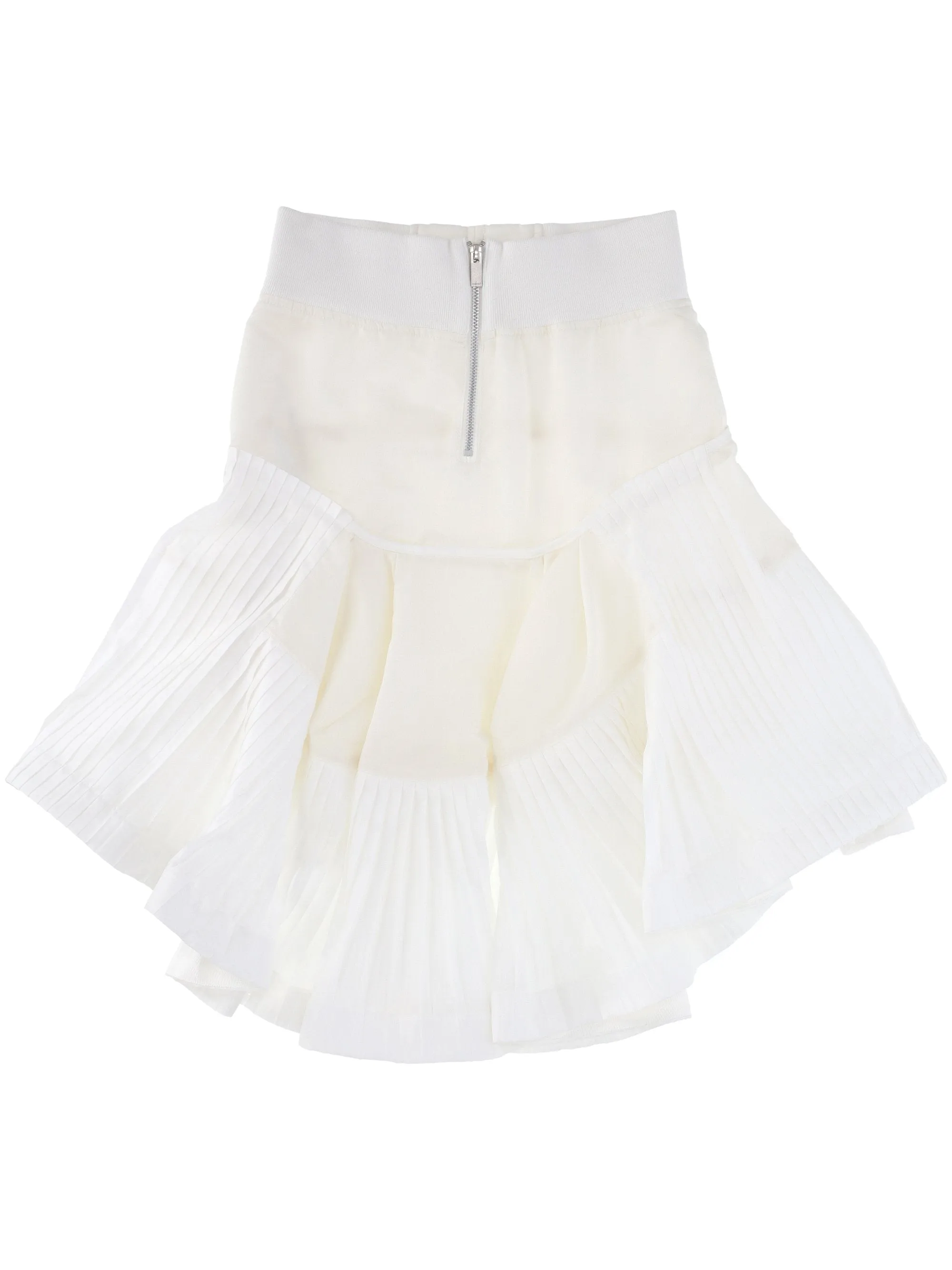 SACAI BEIGE HÖG Låg veckad kjol