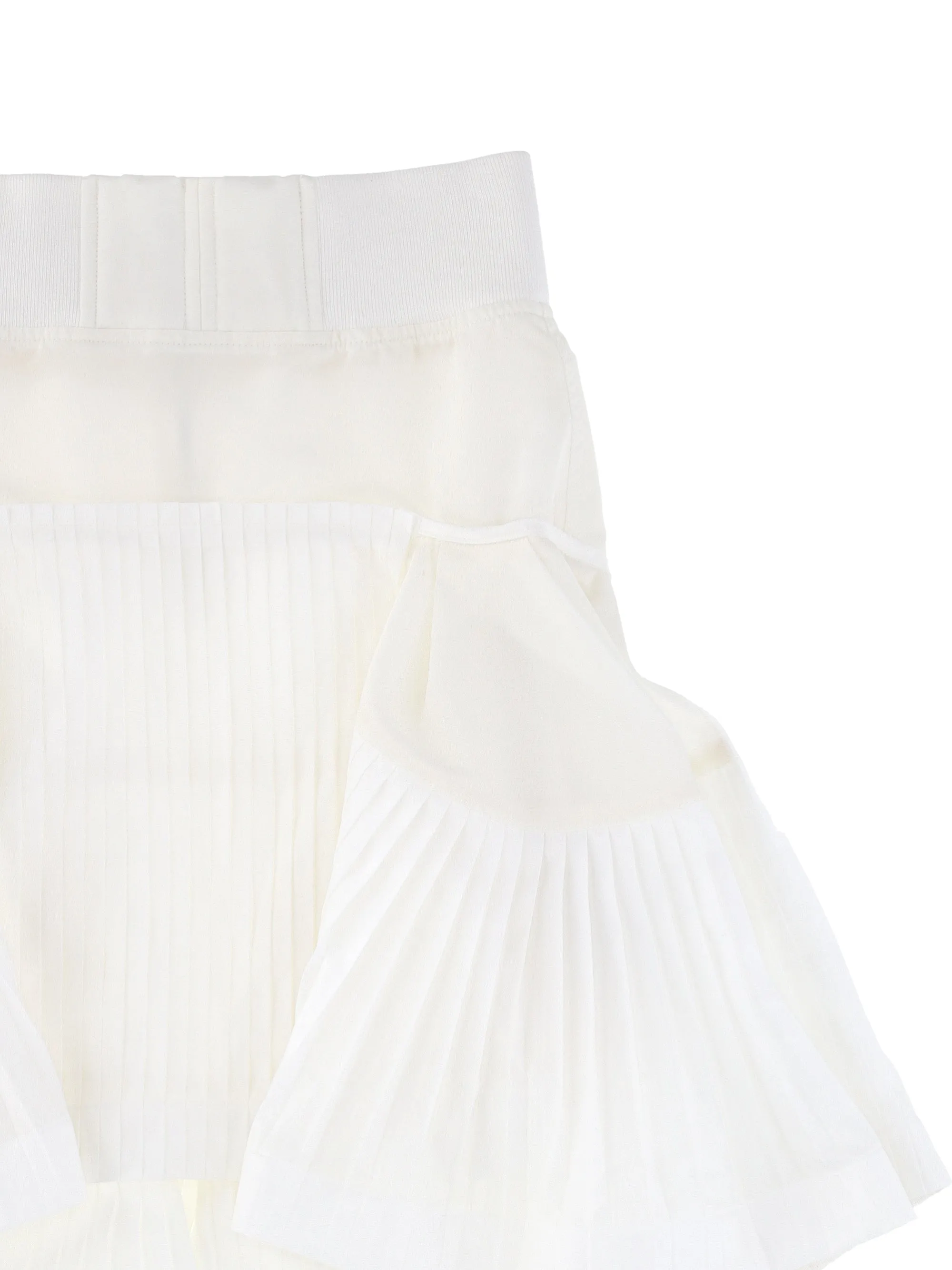 SACAI BEIGE HÖG Låg veckad kjol