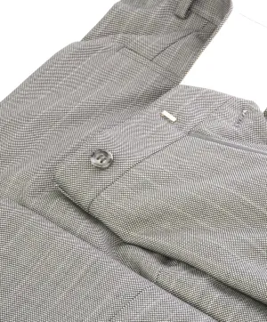 SAMUELSOHN - "Super 130's" Textured Medium Gray Flat Front Pants - 36W