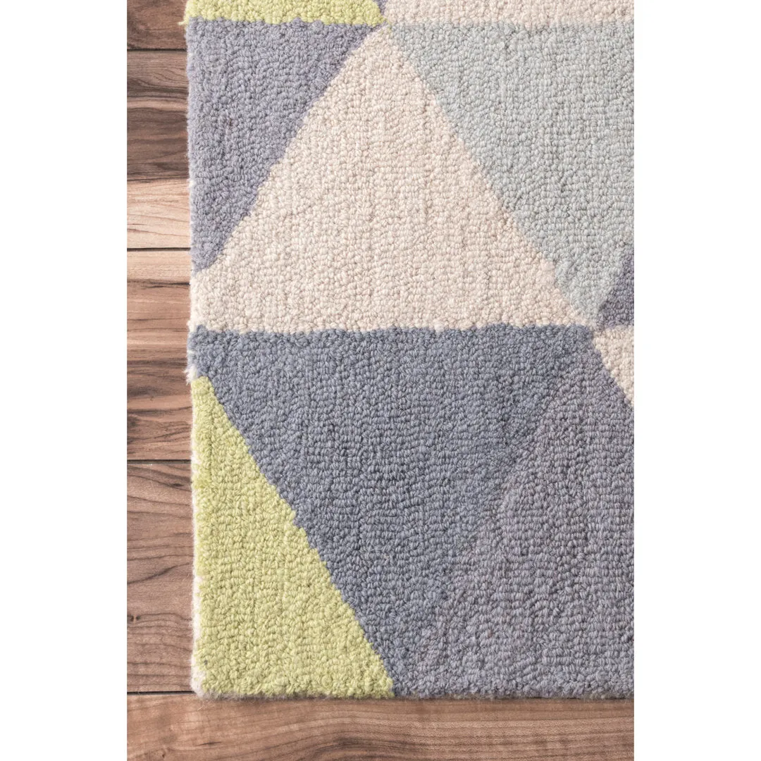 Seleucia Hand-Hooked Gray/Blue Area Rug Brayden Studio® Rug Size: Rectangle 9' 6" x 13' 6"