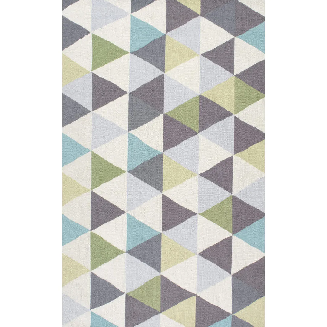 Seleucia Hand-Hooked Gray/Blue Area Rug Brayden Studio® Rug Size: Rectangle 9' 6" x 13' 6"