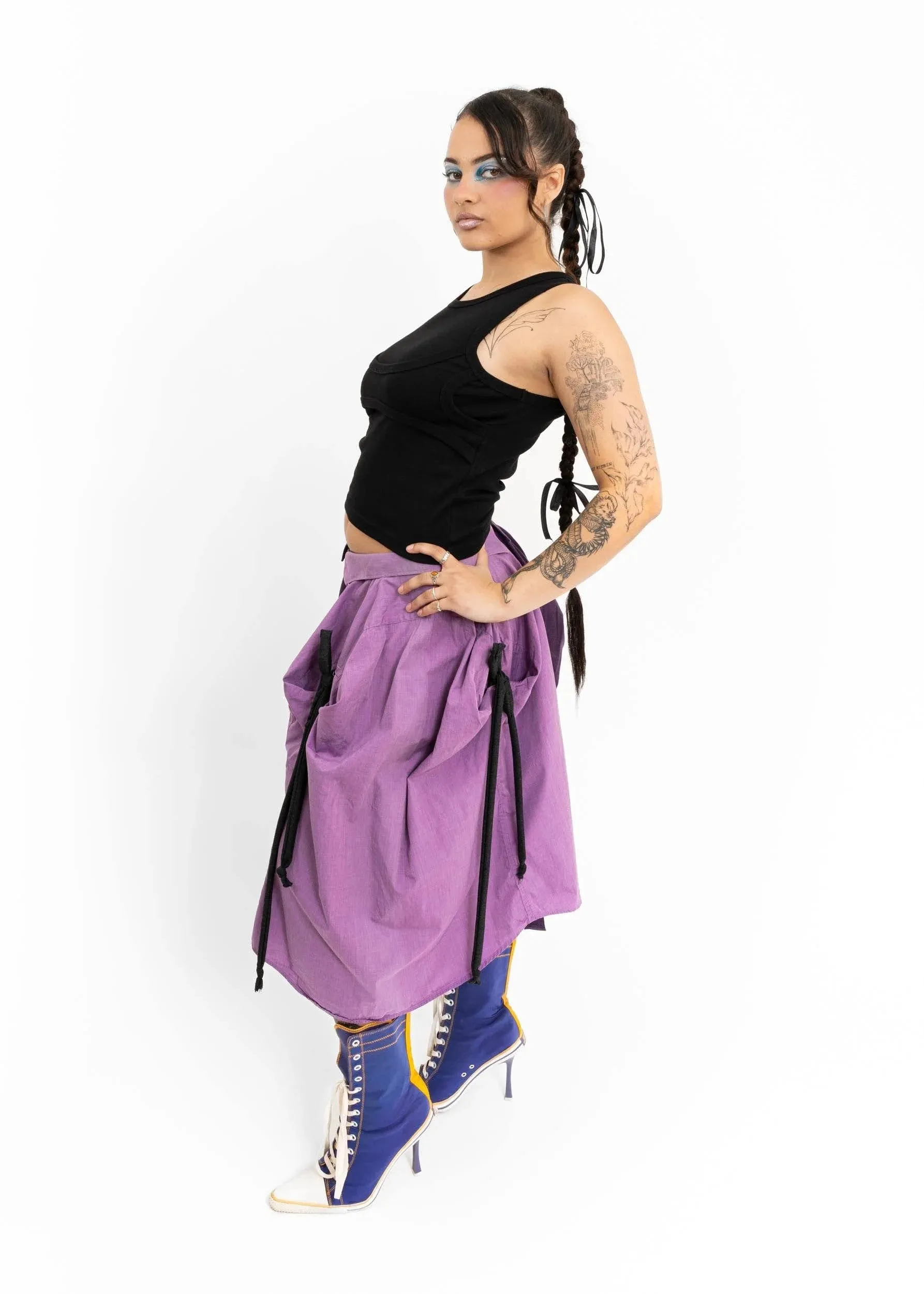 Shirt skirt- purple