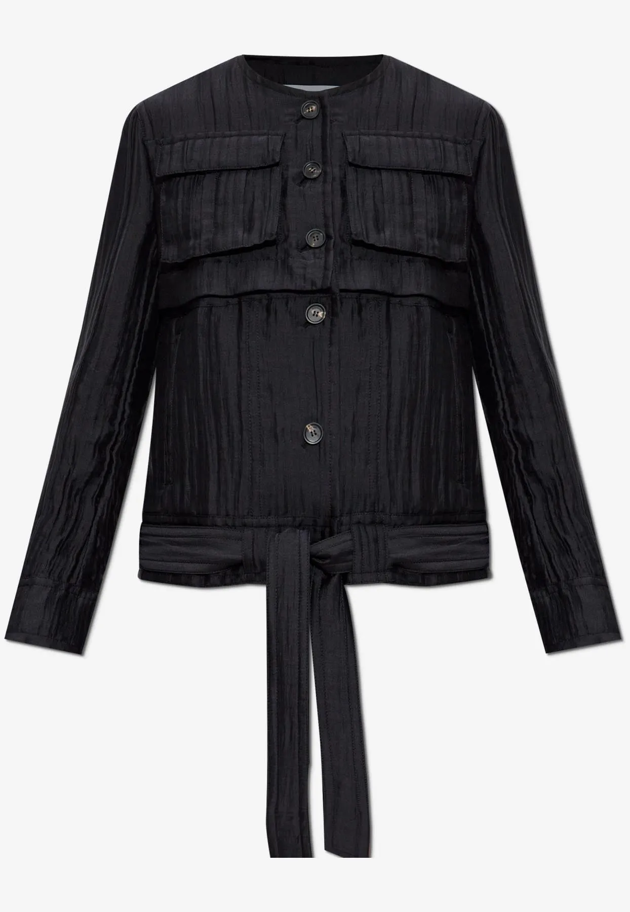 Silk-Blend Jacket with Removable Bottom