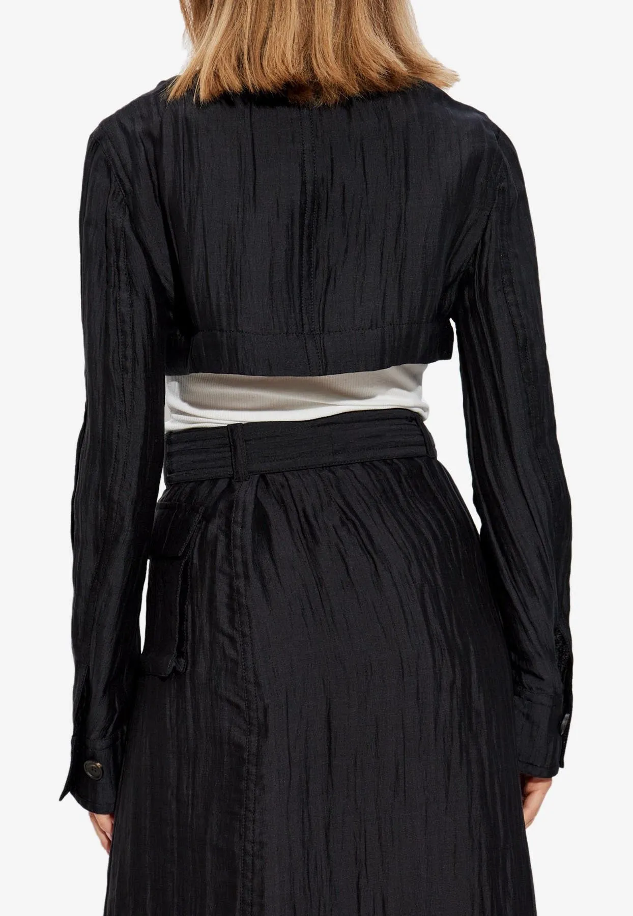 Silk-Blend Jacket with Removable Bottom