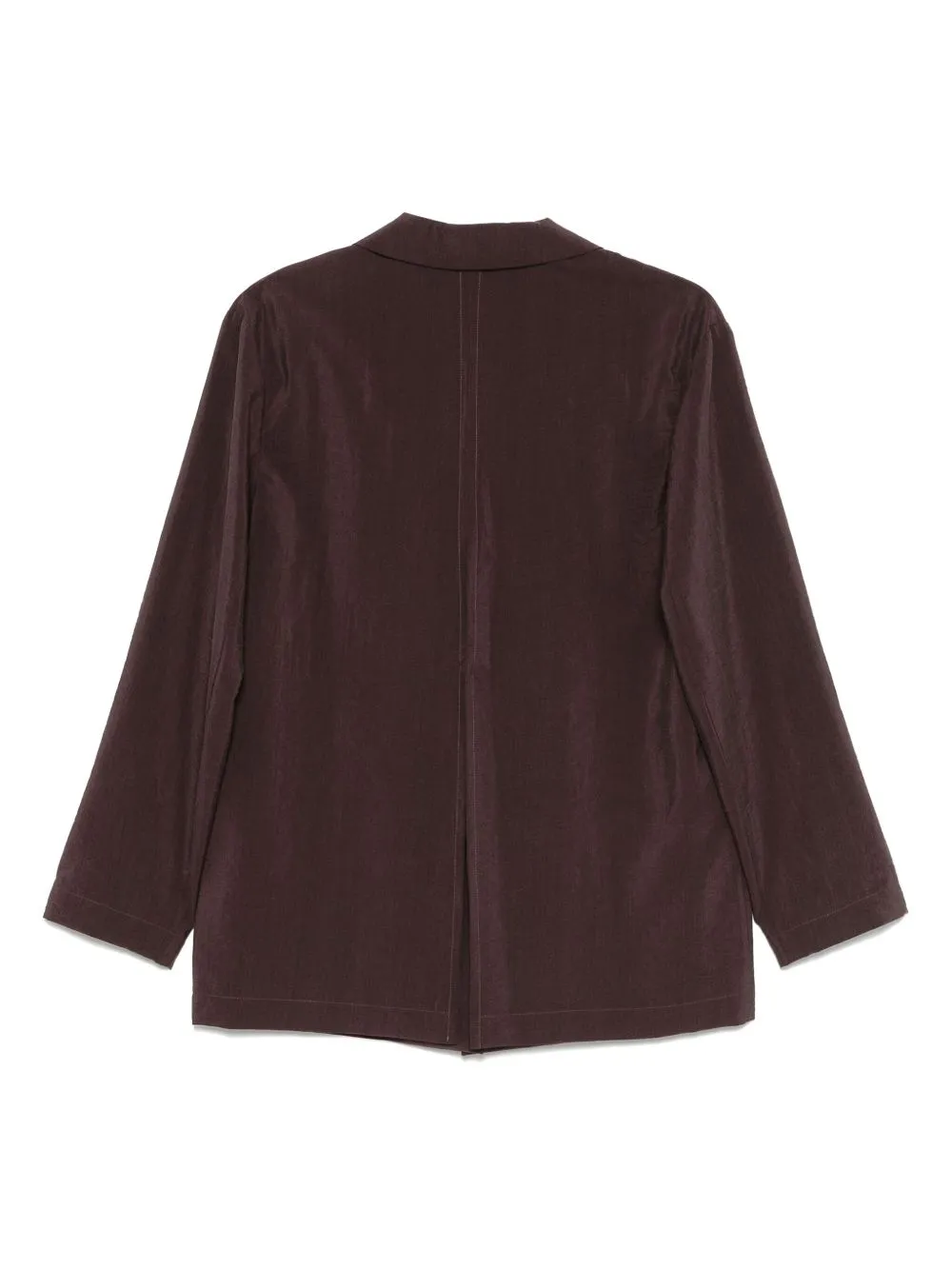 Silk blend single-breasted blazer jacket