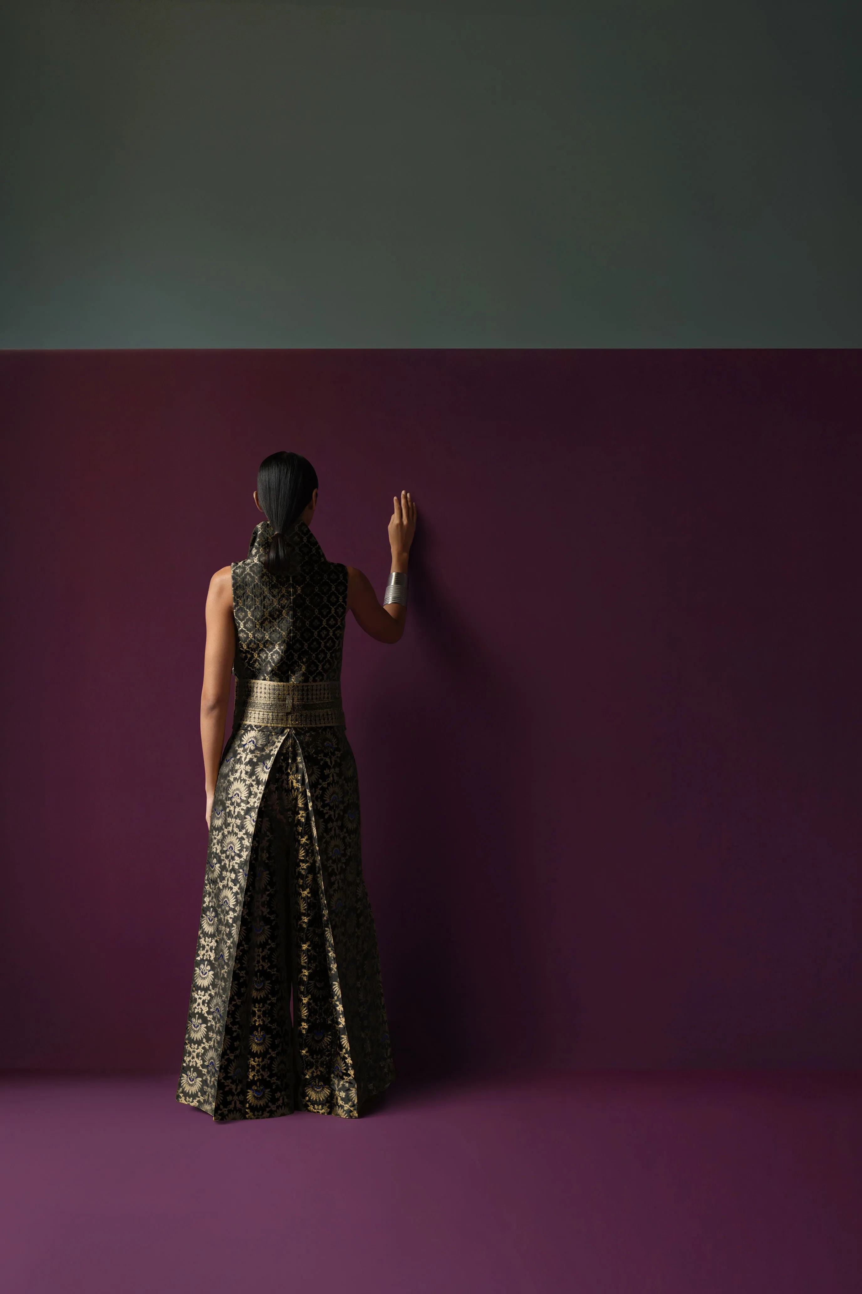 Silk Brocade Palazzo