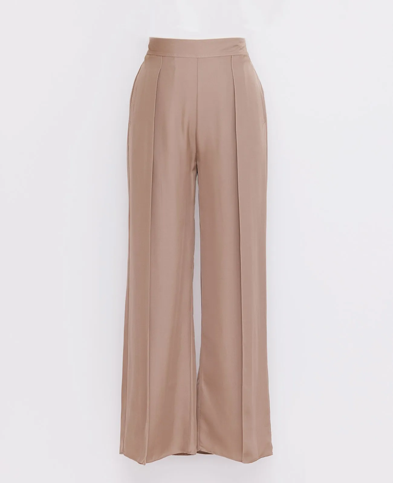 Silk Pleated Pants