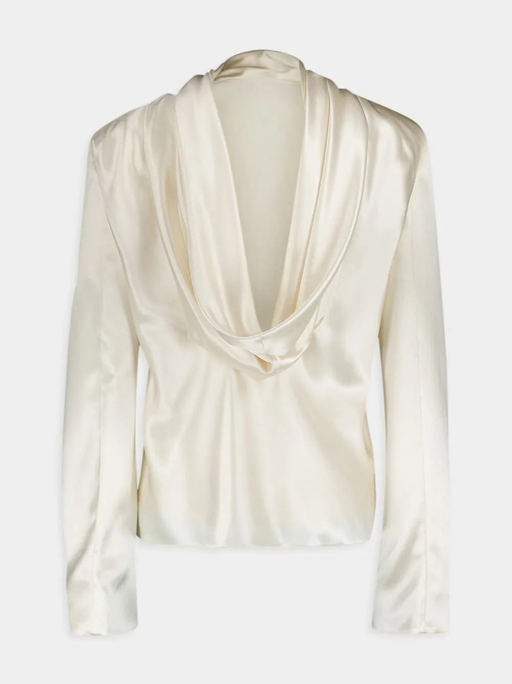 Silk Roll-Neck Blouse