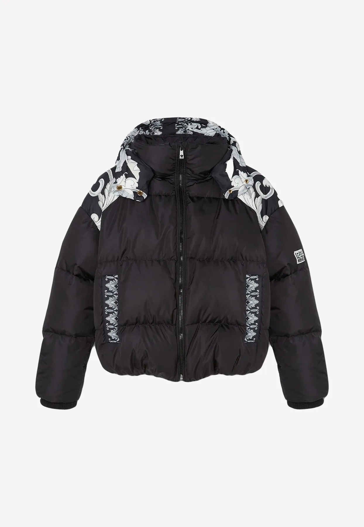 Silver Baroque Puffer Jacket