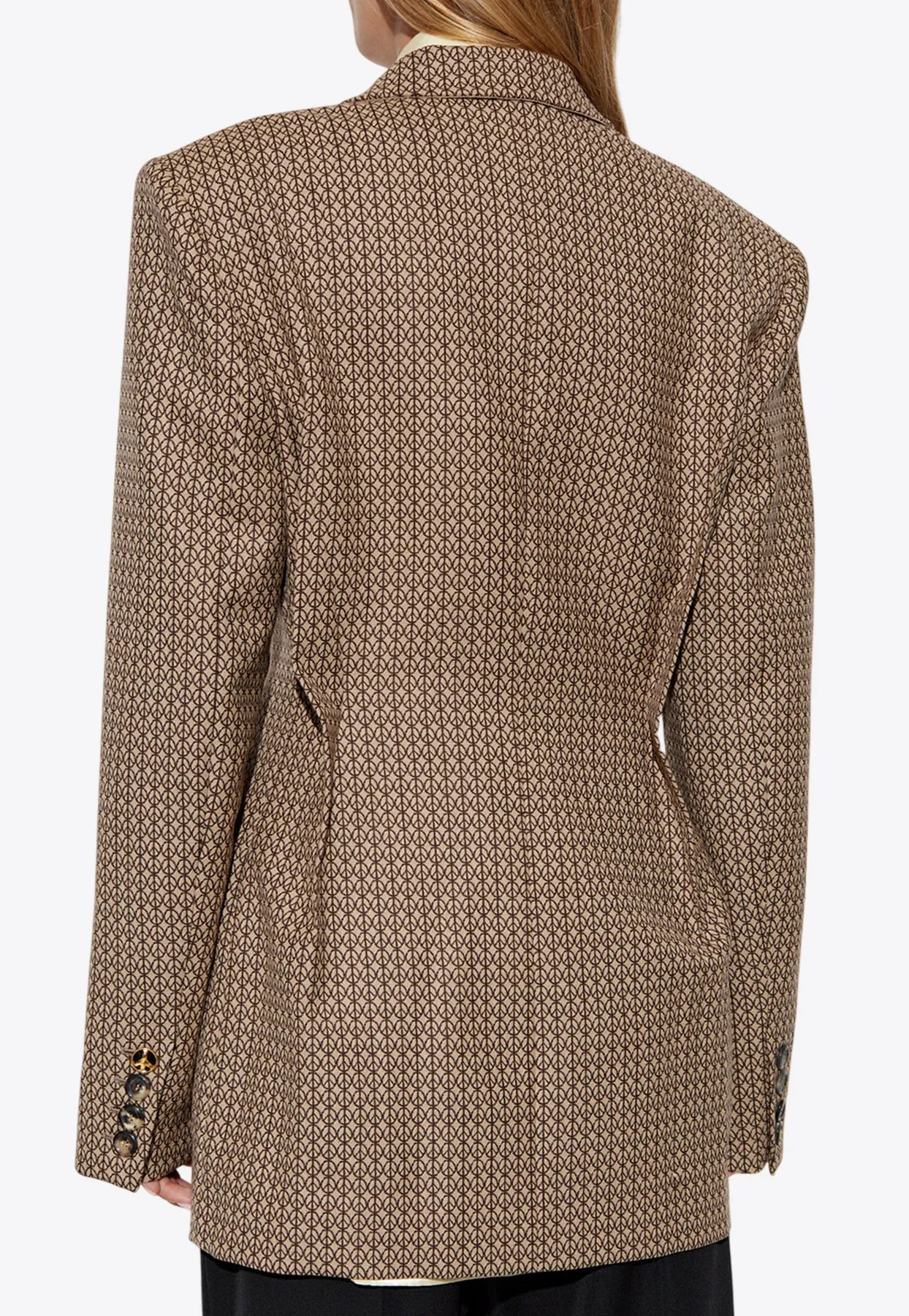 Single-Breasted Jacquard Wool Blazer