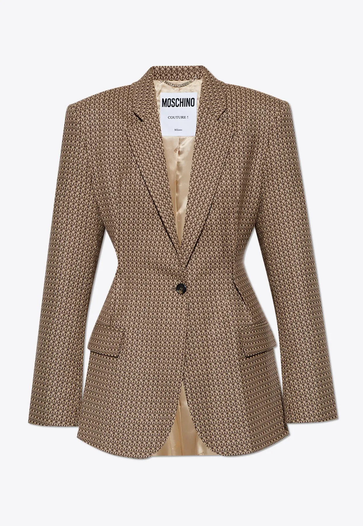 Single-Breasted Jacquard Wool Blazer