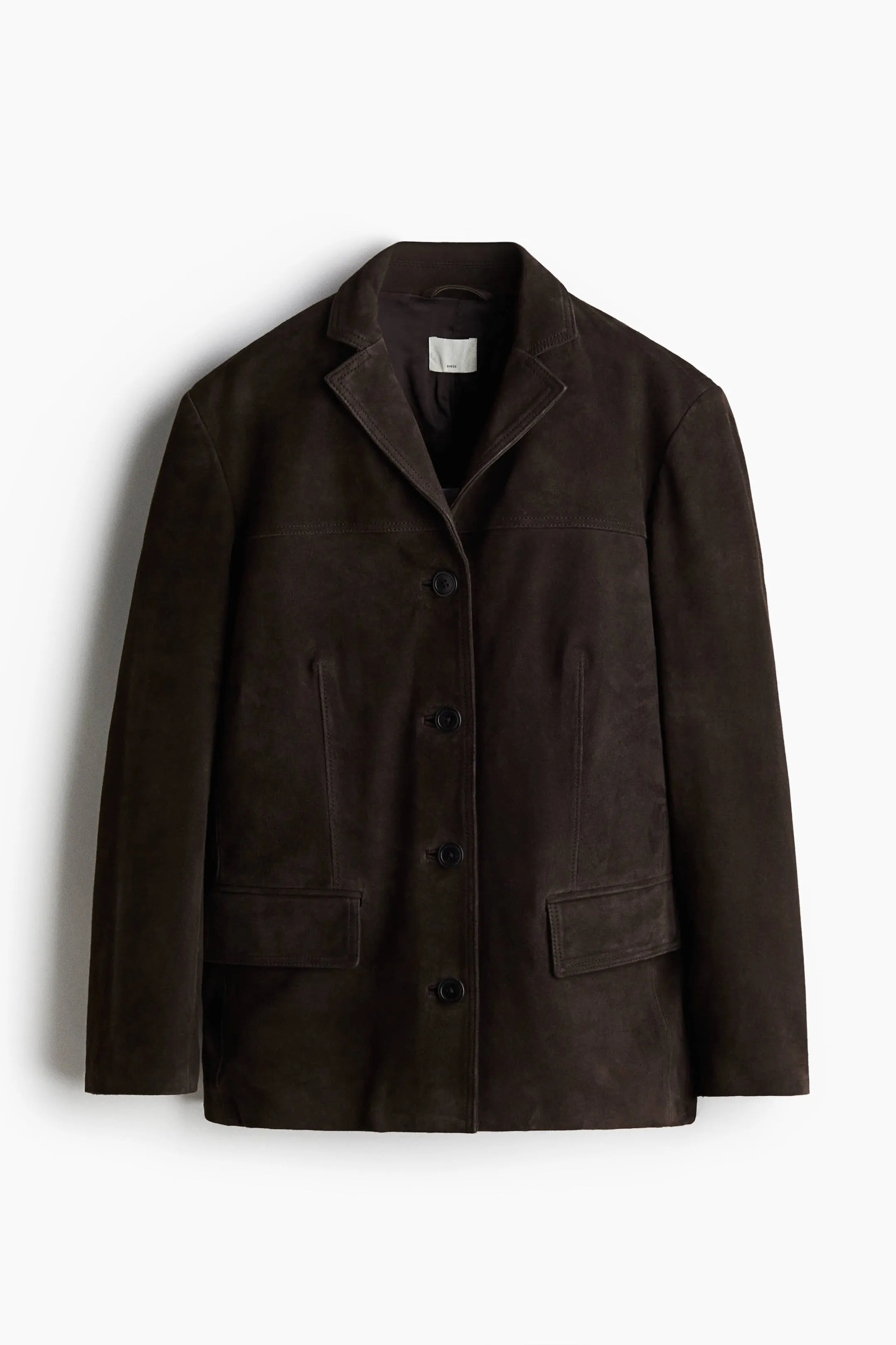 Single-breasted suede blazer