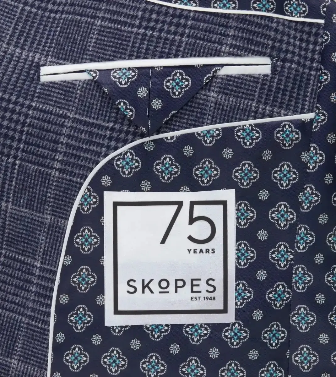 Skopes Mens Winster Blazer Jacket Blue Glen Check
