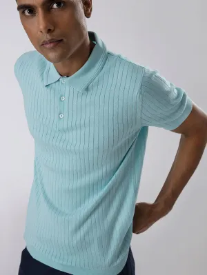 SKY BLUE STRIPED POLO