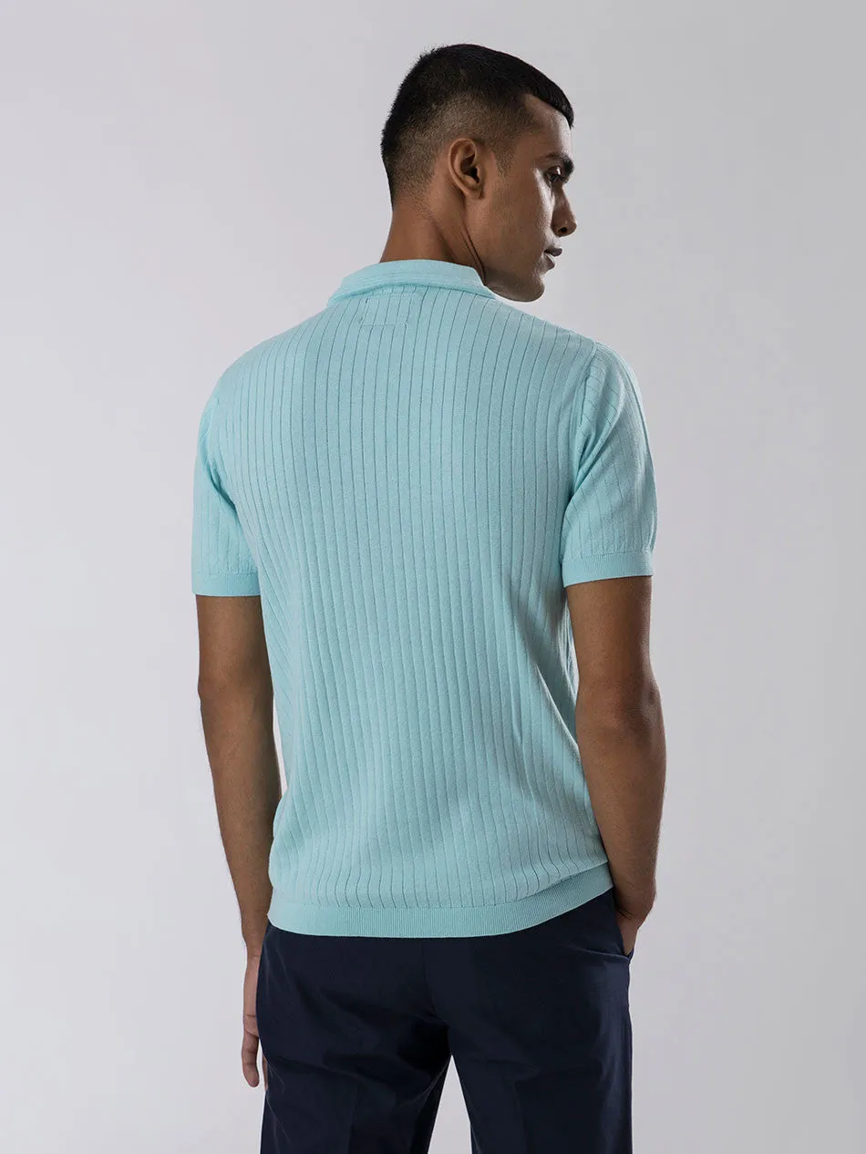 SKY BLUE STRIPED POLO