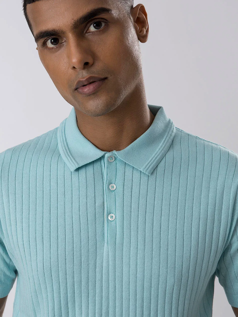 SKY BLUE STRIPED POLO