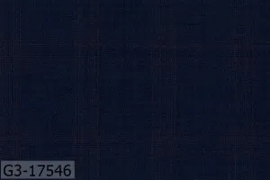 Space Blue Basketweave With Brown Check Suit