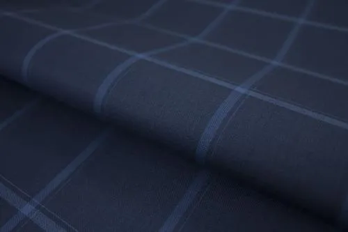 Space Blue Windowpane Suit