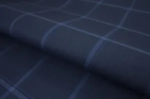 Space Blue Windowpane Suit