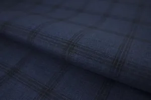 Space Blue With Black Check Suit