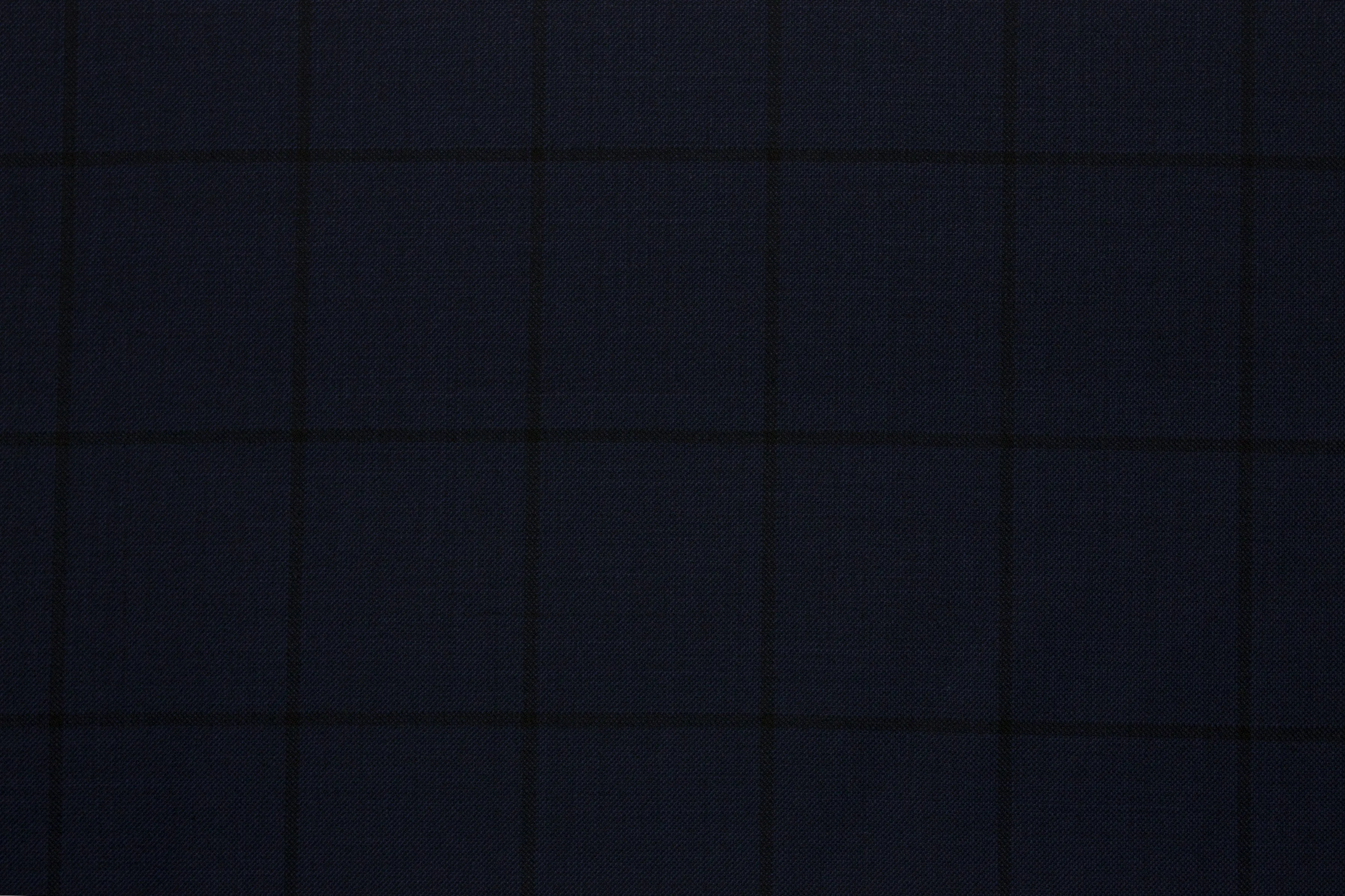 Space Blue With Black Windowpane Suit