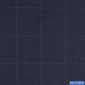 Space Blue With Light Purple Windowpane Suit
