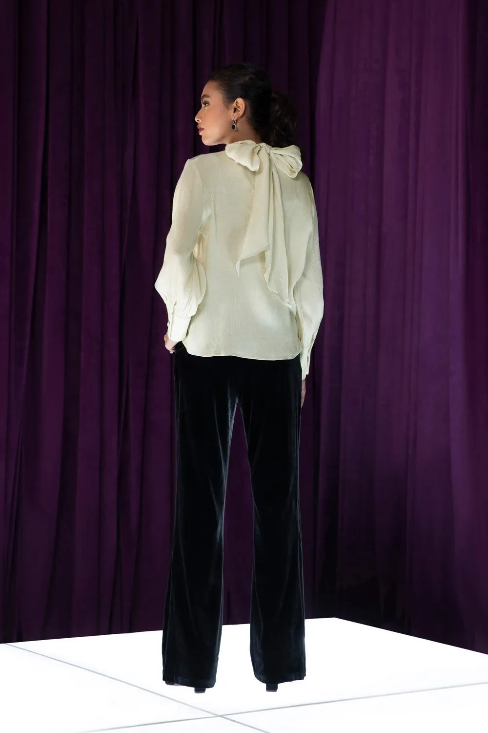Sparkly Top with Back Bow-tie