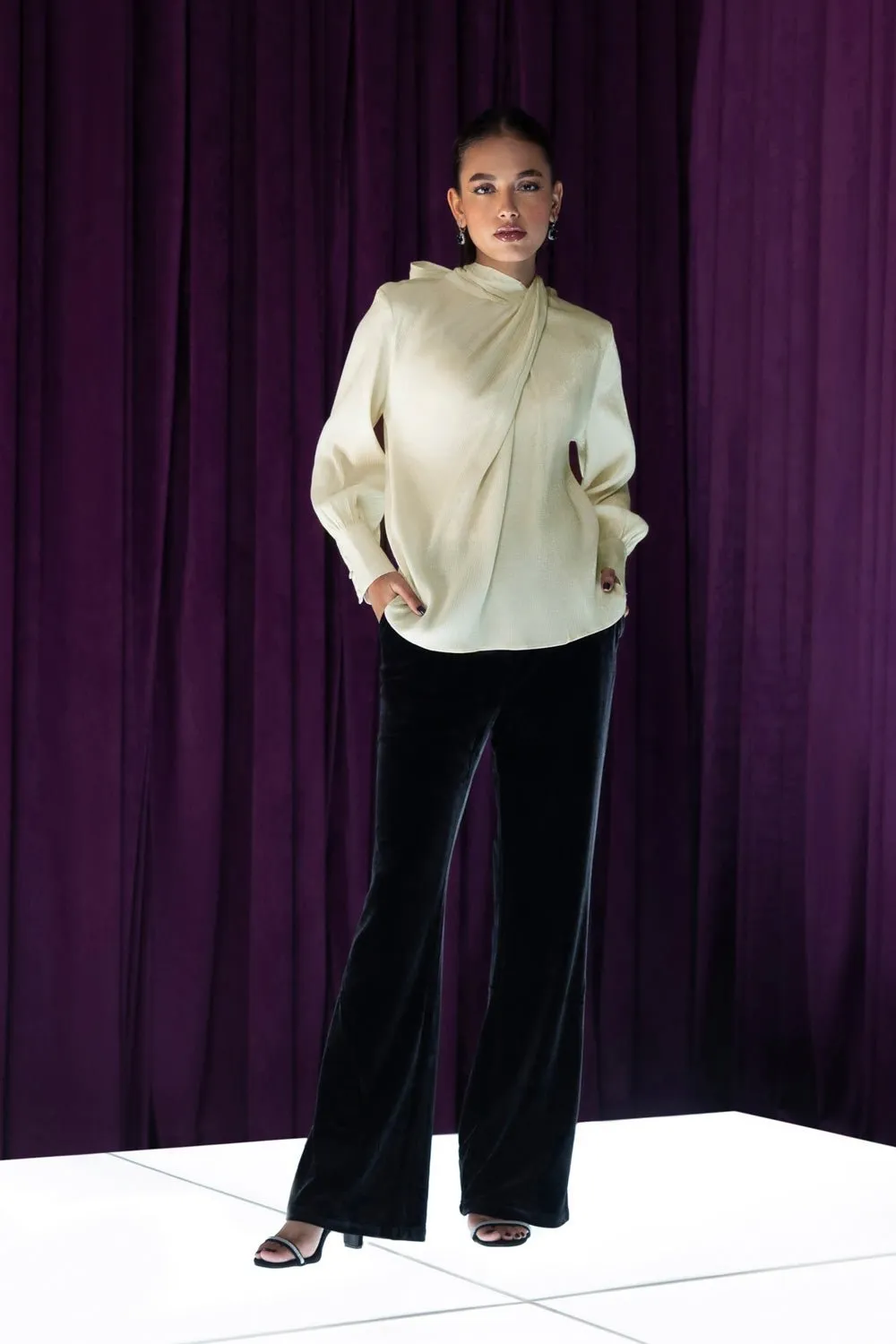 Sparkly Top with Back Bow-tie
