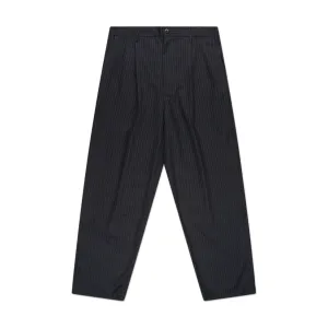 stüssy stripe volume pleated trouser (black)