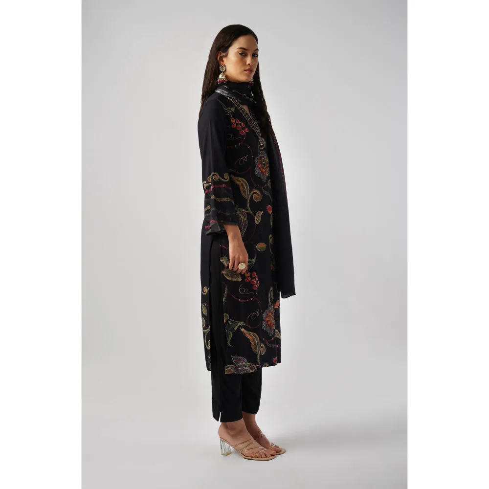 TAHILIYA Women Black Kurta with Pant and Dupatta (Set of 3)
