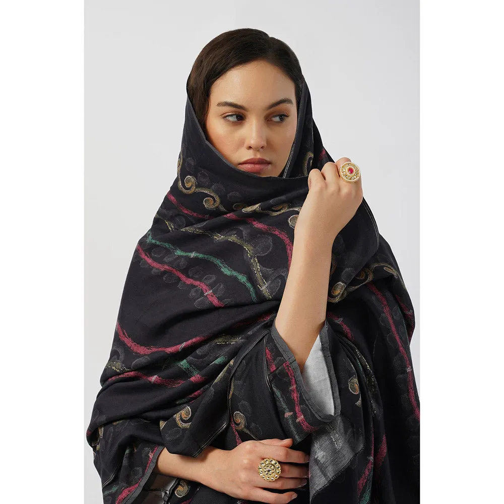 TAHILIYA Women Black Kurta with Pant and Dupatta (Set of 3)