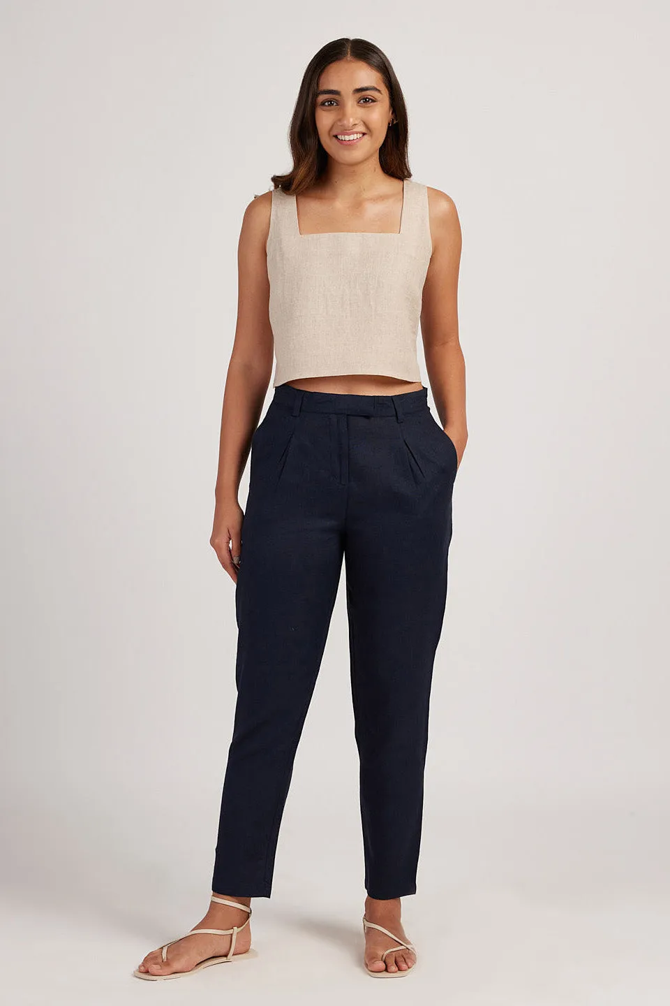 The Linen Pleated Trousers