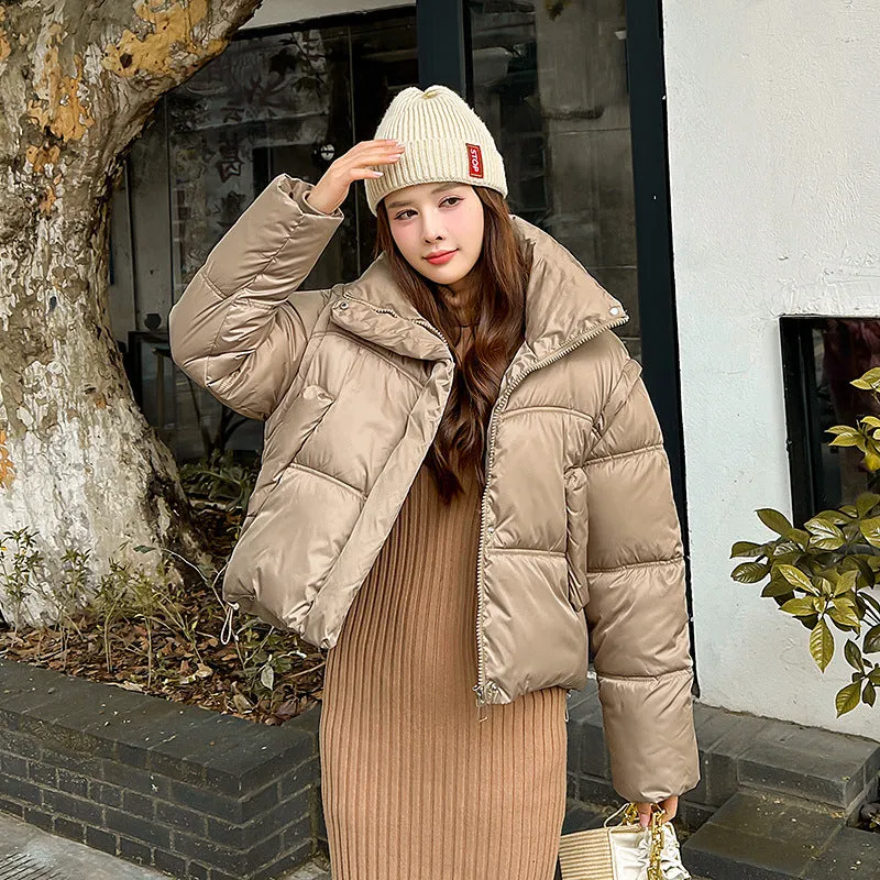 Thickened Windproof Quilted Zip Up Puffer Vest for Women
