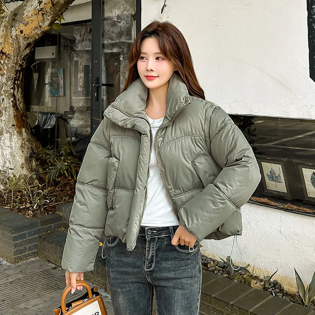 Thickened Windproof Quilted Zip Up Puffer Vest for Women