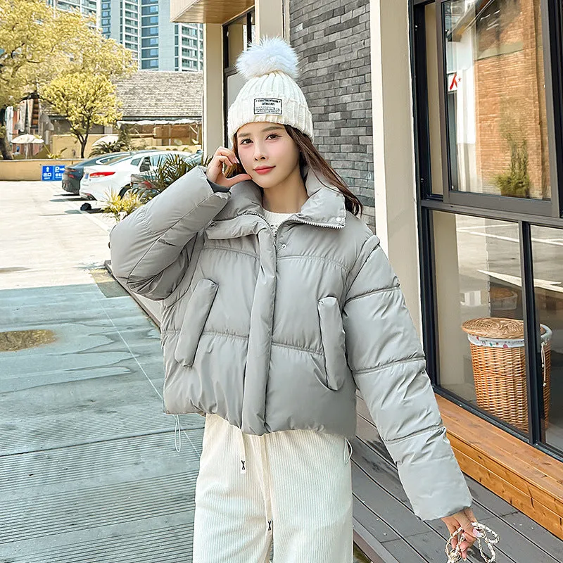 Thickened Windproof Quilted Zip Up Puffer Vest for Women