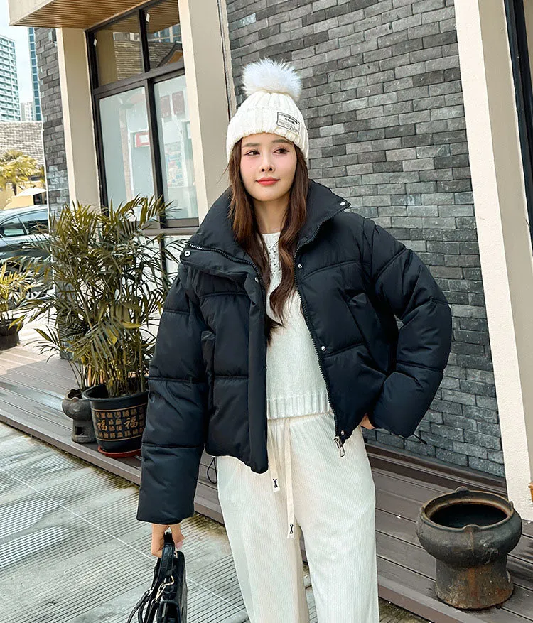 Thickened Windproof Quilted Zip Up Puffer Vest for Women