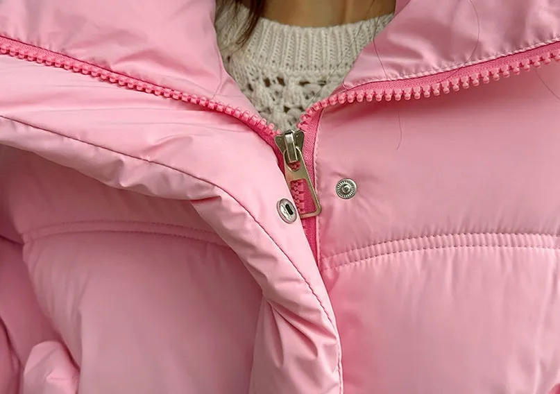 Thickened Windproof Quilted Zip Up Puffer Vest for Women