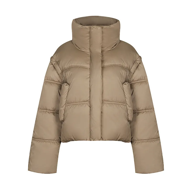 Thickened Windproof Quilted Zip Up Puffer Vest for Women