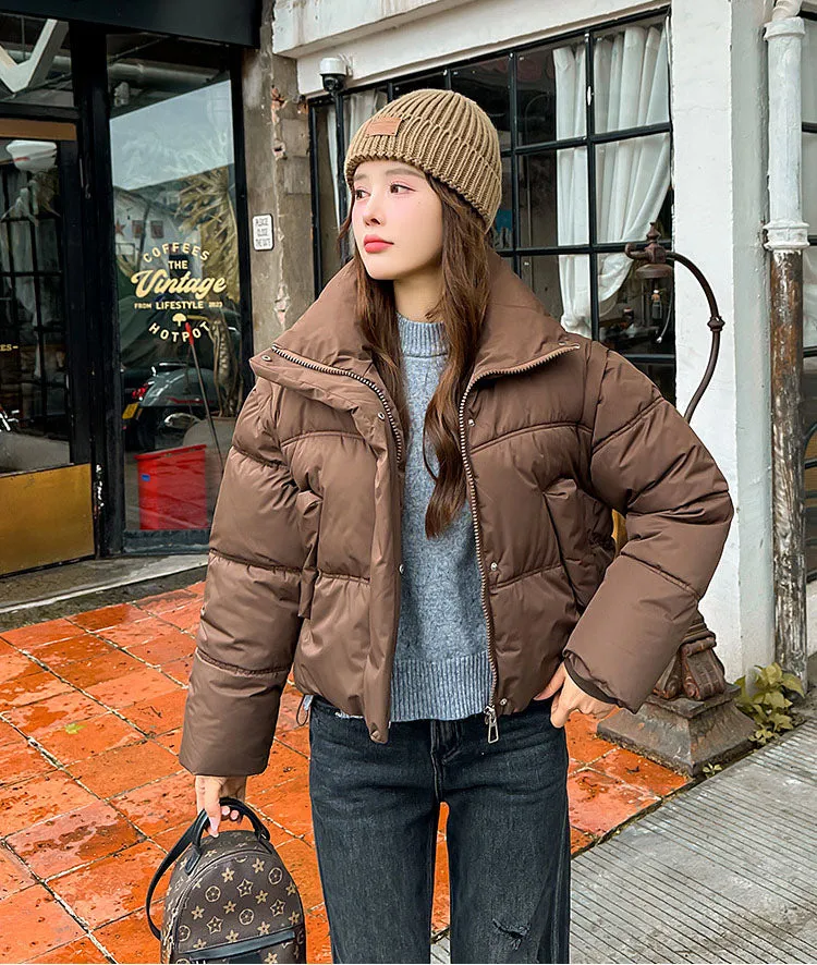 Thickened Windproof Quilted Zip Up Puffer Vest for Women