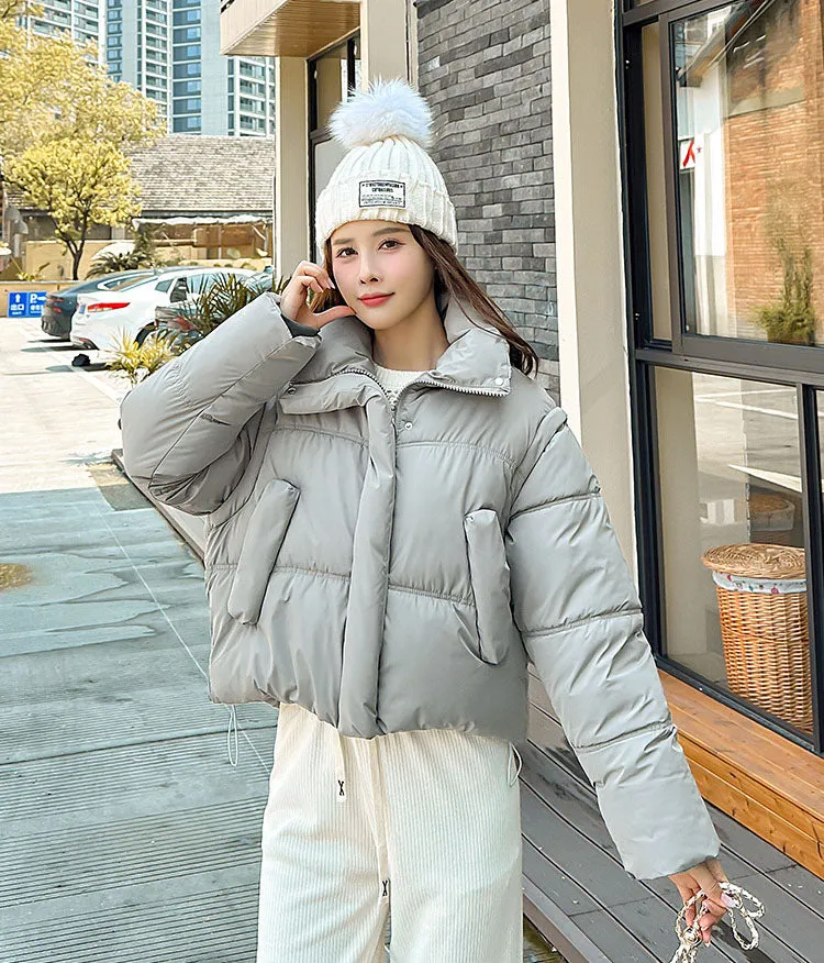 Thickened Windproof Quilted Zip Up Puffer Vest for Women